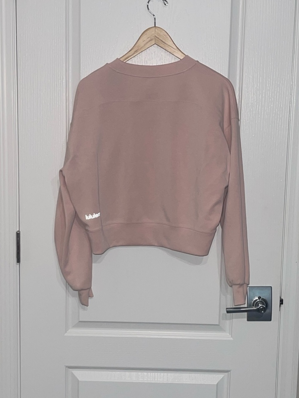 Lululemon Softstreme Perfectly Oversized Cropped Crew Twilight Rose Sz 6 Medium - Picture 6 of 8